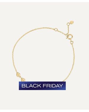Dinny Hall 9Ct Bijou Folded Heart Trio Bracelet - White