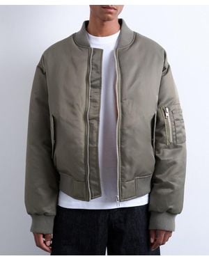 TOPMAN Ma1 Bomber Jacket - Gray