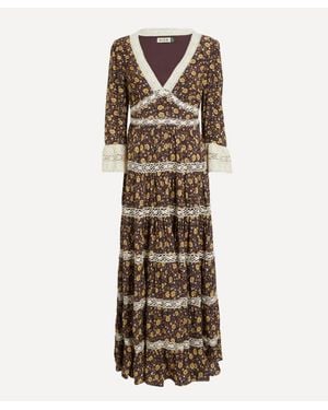 RIXO London Regine Maxi Dress - Natural