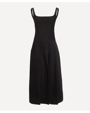 Dala Strip Denim Dress - Black