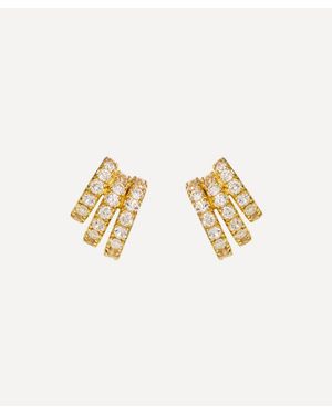 BY PARIAH 14Ct Classic Pave Earrings - White