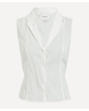 Reformation Kady Collared Top - White