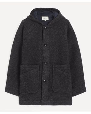 Folk Hooded Car Coat - Black