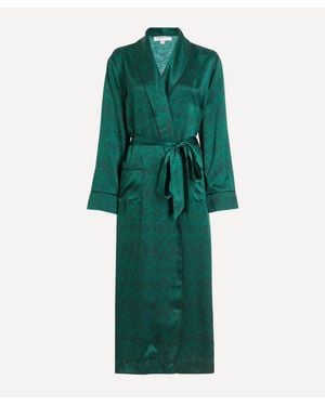 Liberty Silk-Satin Robe - Green