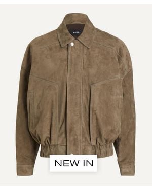 Arma Frederica Suede Bomber Jacket - Brown