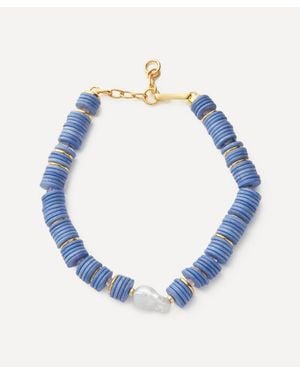 Lizzie Fortunato Plated Bilbao Collar Bead Necklace - Blue