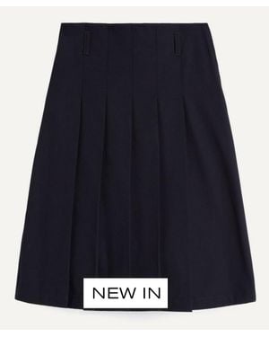 A.P.C. Pleated Midi Skirt - Blue