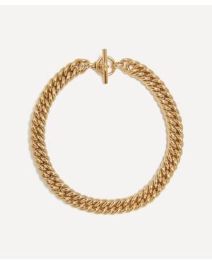 Tilly Sveaas 18Ct-Plated Large Curb Chain Necklace - Metallic