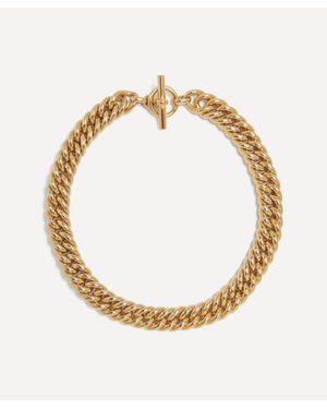 Tilly Sveaas 18Ct-Plated Large Curb Chain Necklace - Metallic