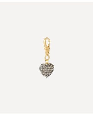 Kirstie Le Marque Plated Diamond Cushion Heart Pendant - White