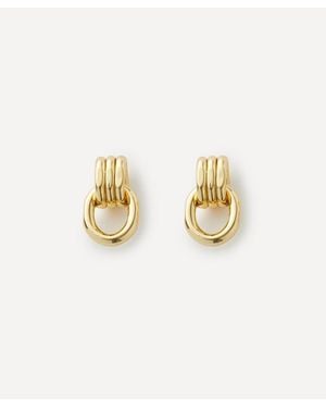 Joolz by Martha Calvo 14Ct-Plated Elsa Drop Earrings - White