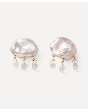 Rachel Quinn 14Ct Rainy Day Pearl Stud Earrings - Natural