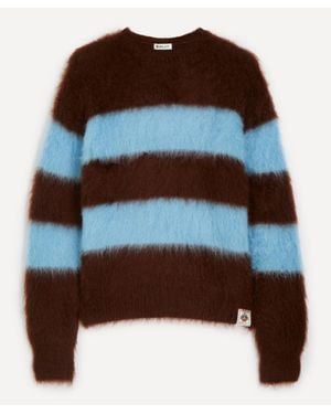 Bally Stripe Brushed Mohair Jumper - Brown