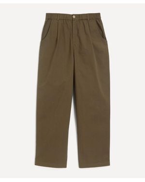 Folk Anniversary Wide-Leg Pants - Green