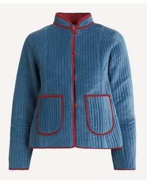 Maria de la Orden Fittonia Velvet Jacket - Blue