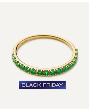 Missoma 14Ct Fine Emerald Half Eternity Ring - Green
