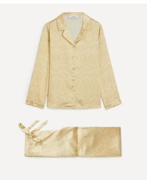 Liberty Nouveau Ianthe Silk-Satin Pajama Set - Natural