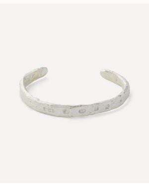 The Ouze Sterling Hallmark Cuff Bracelet - White