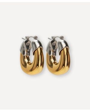Lizzie Fortunato Plated Mixed Metal Organic Hoops - Metallic