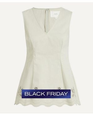 Clea Gigi Cutwork Embroidered Top - White