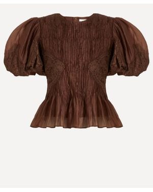 Aje. Ophelia Lace Top - Brown