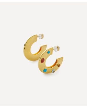 Lizzie Fortunato Plated Saucer Hoop Earrings - Metallic