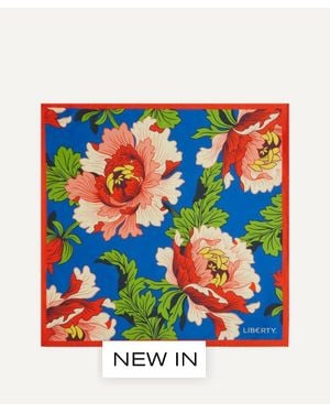Liberty Modern Dandy Silk Scarf 45 - Blue