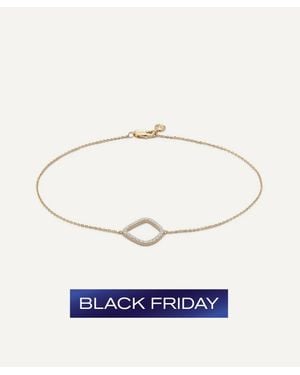 Monica Vinader 14Ct Lab-Grown Diamond Riva Kite Chain Bracelet - White