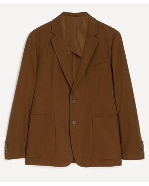 Percival Tailored Linen Blazer - Brown
