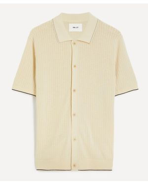 NN07 Nalo Textured Polo Shirt - Natural