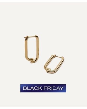 Otiumberg 14Ct-Plated Vermeil Mosaic Hoop Earrings - Blue