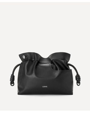 Loewe Panta Medium Flamenco Clutch Bag - Black