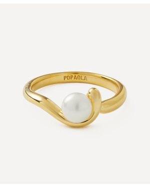 Pdpaola 18Ct-Plated La Perla Aura Ring - Metallic