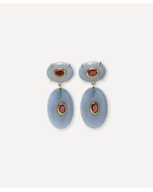 Lizzie Fortunato Plated Dorothy Drop Earrings - Blue