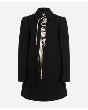 Dries Van Noten Rebela Shoelace Wool-Blend Coat - Black