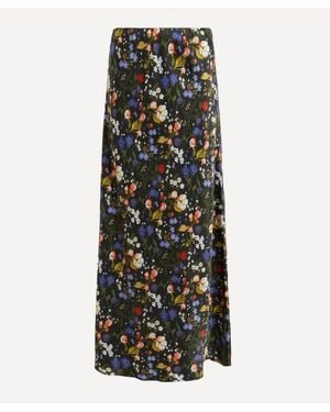 Liberty Silk Slip Skirt - Black