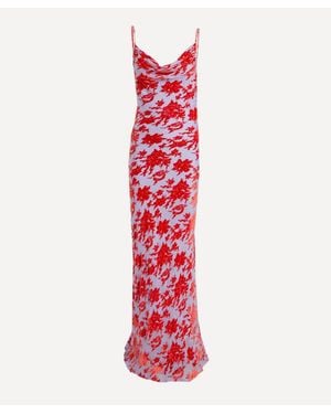 Rat & Boa Athena Silk Devoree Maxi Dress - Red