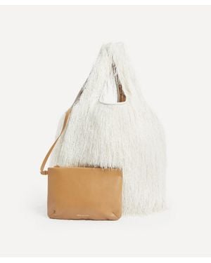 Dries Van Noten Fringed Tote Bag - White