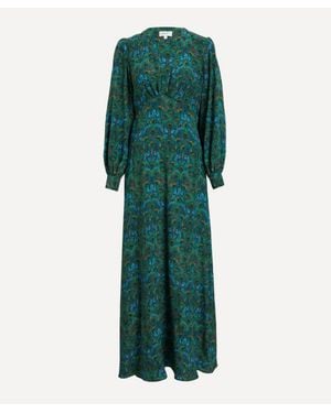 Liberty Silk Soiree Dress - Green