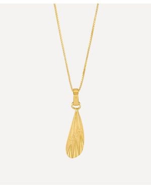 Rachel Jackson 18Ct-Plated Dreamer Celestial Wing Pendant Necklace - Metallic