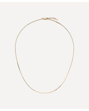 Missoma 14Ct Fine Square Snake Chain Necklace - White