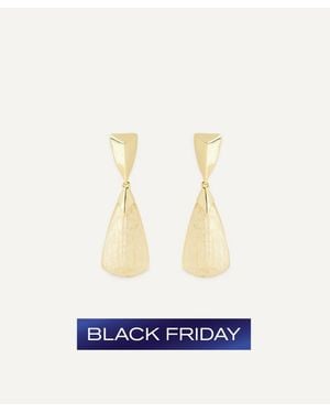 Alexis 14Ct-Plated Luminous Lucite Armour Drop Earrings - Blue