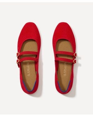 Rothy's Double Buckle Mary Janes - Red