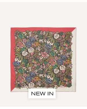 Liberty Pomegranate Silk Scarf 90 - Pink
