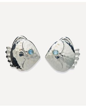 Lizzie Fortunato Plated Mikuni Stud Earrings - Metallic