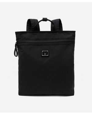 Acne Studios Logo Plaque Recycled Polyester Backpack - Black