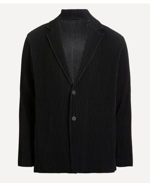 Homme Plissé Issey Miyake Basics Pleated Jacket - Black