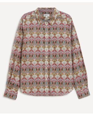 Liberty Tana Lawn Cotton Fitted Shirt - Brown