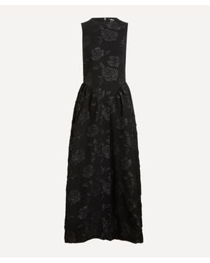 ROTATE BIRGER CHRISTENSEN Jacquard Midi Dress - Black