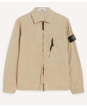 Stone Island Supima Cotton Twill Stretch-Tc Overshirt - Natural